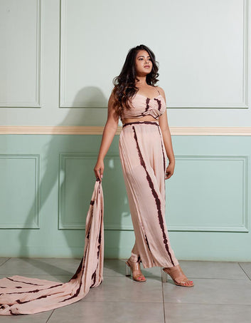Cappuccino Shibori 3 piece Co-ord Set