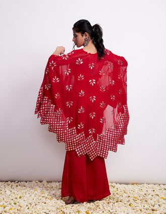 Laal Ishq Kaftaan & Flare Bottom Set