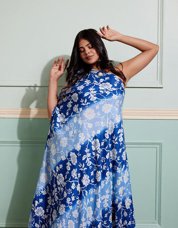 Blue Lagoon One Shoulder Dress